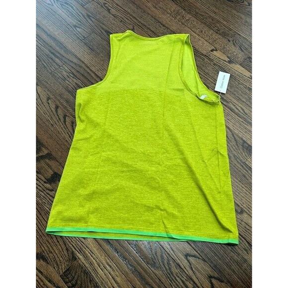Outdoor Voices Pique Tank Top Seamless Sleeveless Lightweight Apple Green L NEW - Picture 9 of 9